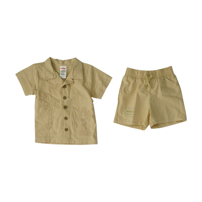 Beige Short Sleeve Set