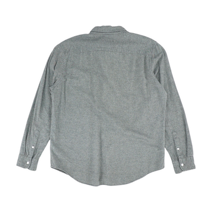 Gray Solid Flannel Button Down