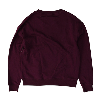 Maroon Solid Sweatshirt Pullover