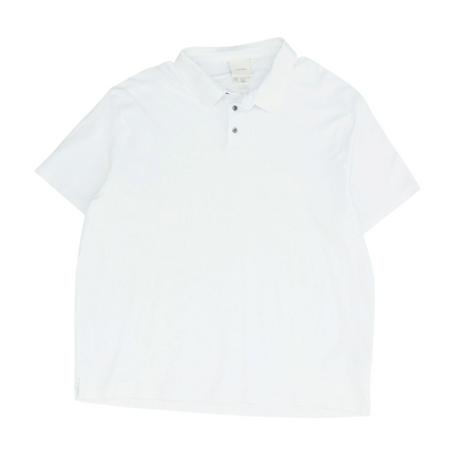White Solid Short Sleeve Polo