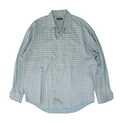Blue Check Long Sleeve Button Down