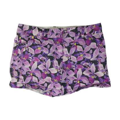 Purple Floral Chino Shorts