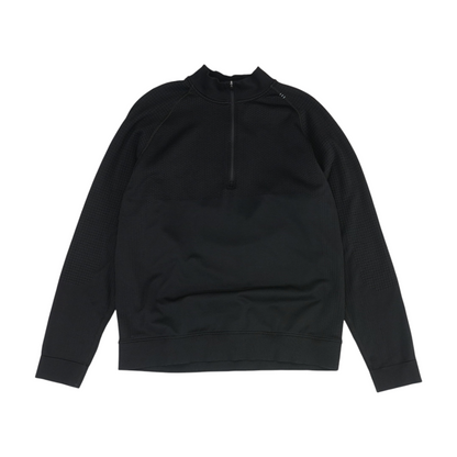 Black Solid 1/4 Zip Pullover