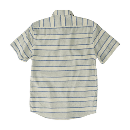 Gray Striped Short Sleeve Button Down