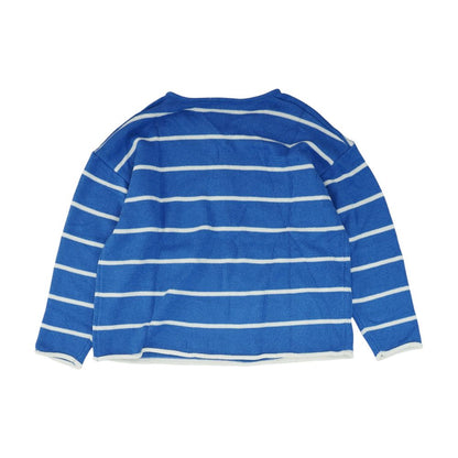 Blue Striped Crewneck Sweater