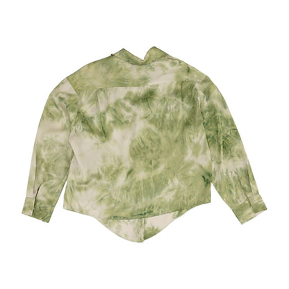 Green Tie Dye Button Down