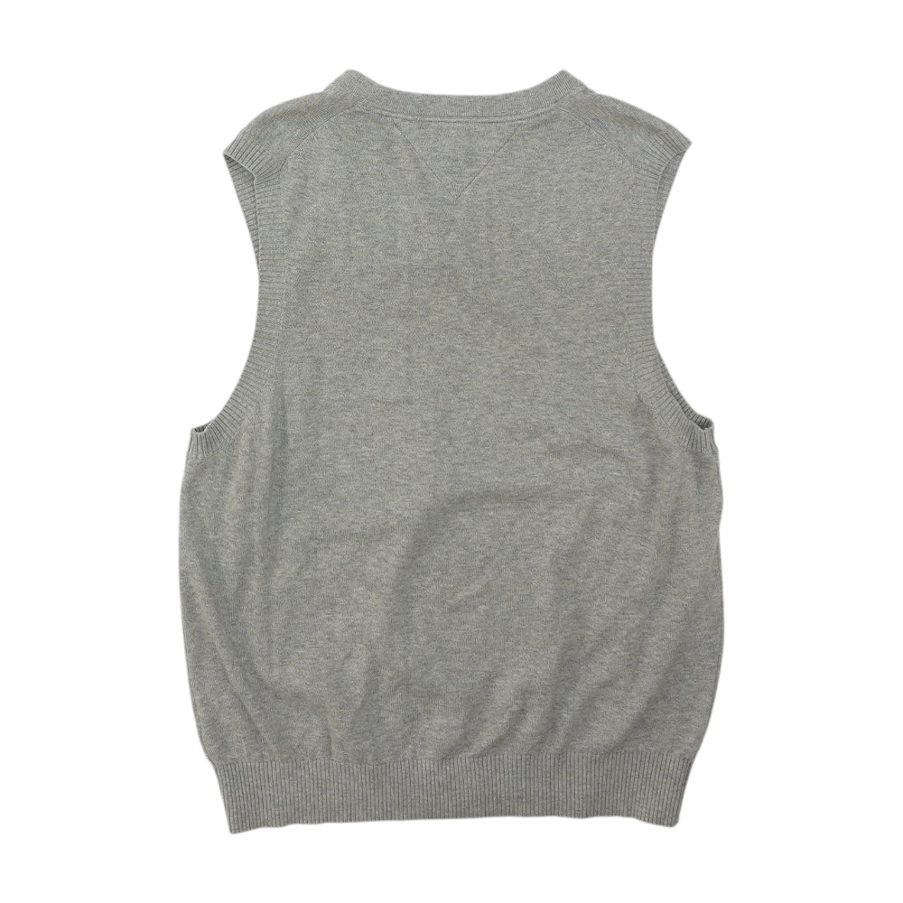 Gray Solid Vest Sweater