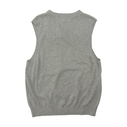 Gray Solid Vest Sweater