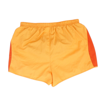 Orange Solid Active Shorts