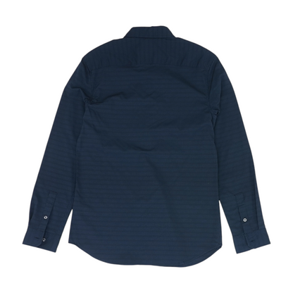 Navy Solid Long Sleeve Button Down