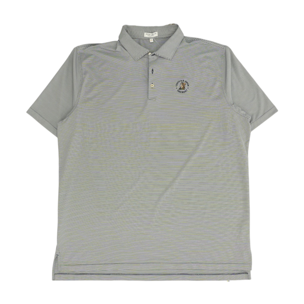 White Striped Short Sleeve Polo