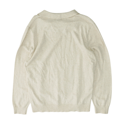 Beige Solid Pullover Sweater
