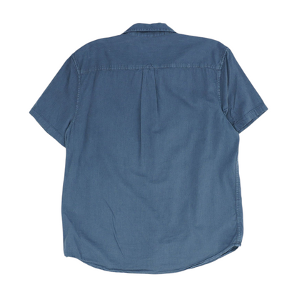 Charcoal Solid Short Sleeve Button Down