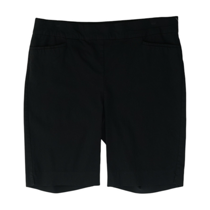 Black Solid Casual Shorts
