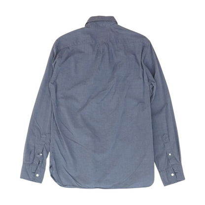 Navy Solid Long Sleeve Button Down