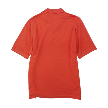 Orange Check Short Sleeve Polo
