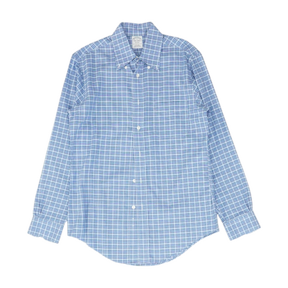 Blue Plaid Long Sleeve Button Down