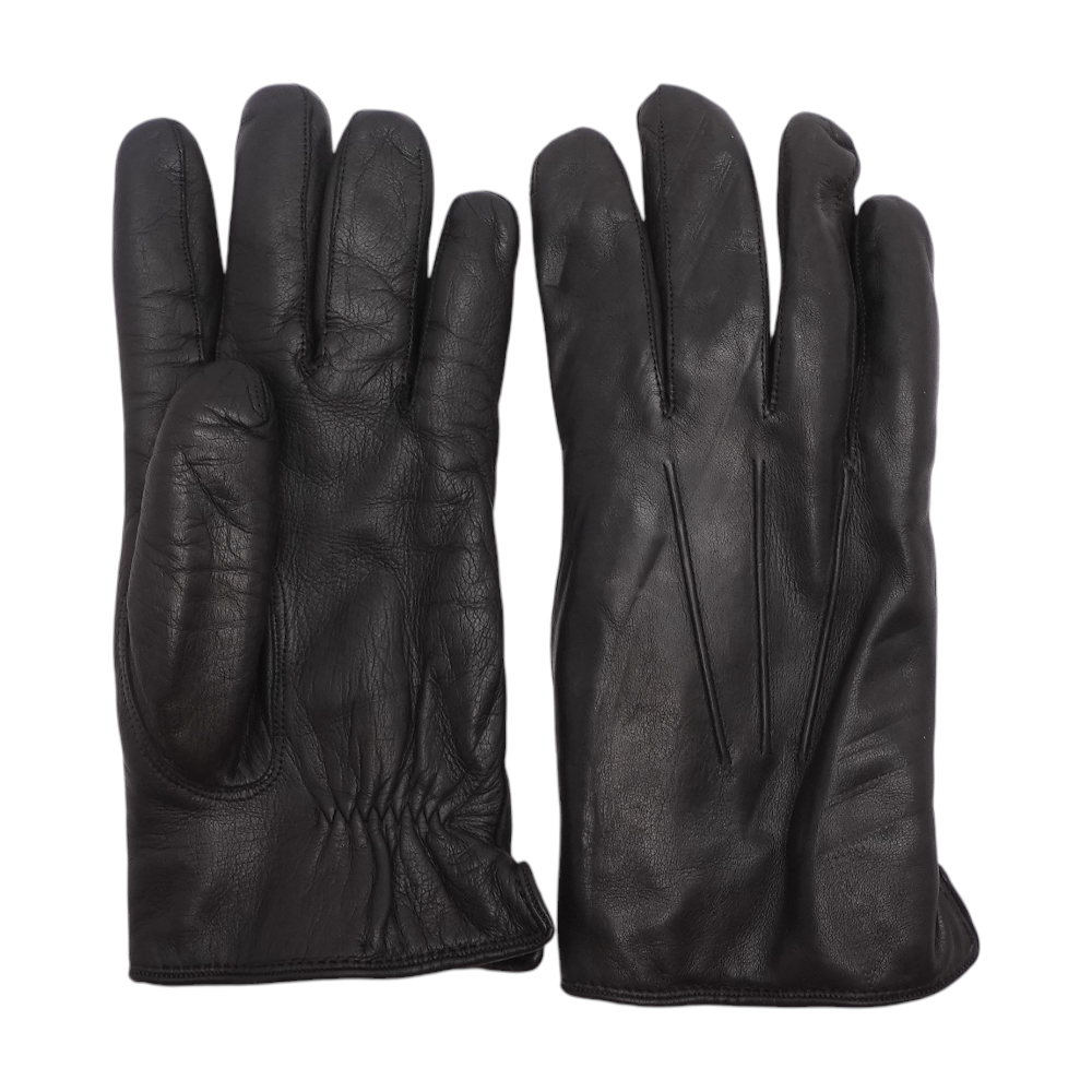 Black Leather Gloves