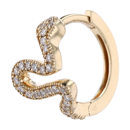 1/10 ctw 14K Yellow Gold Diamond Hoop Earring