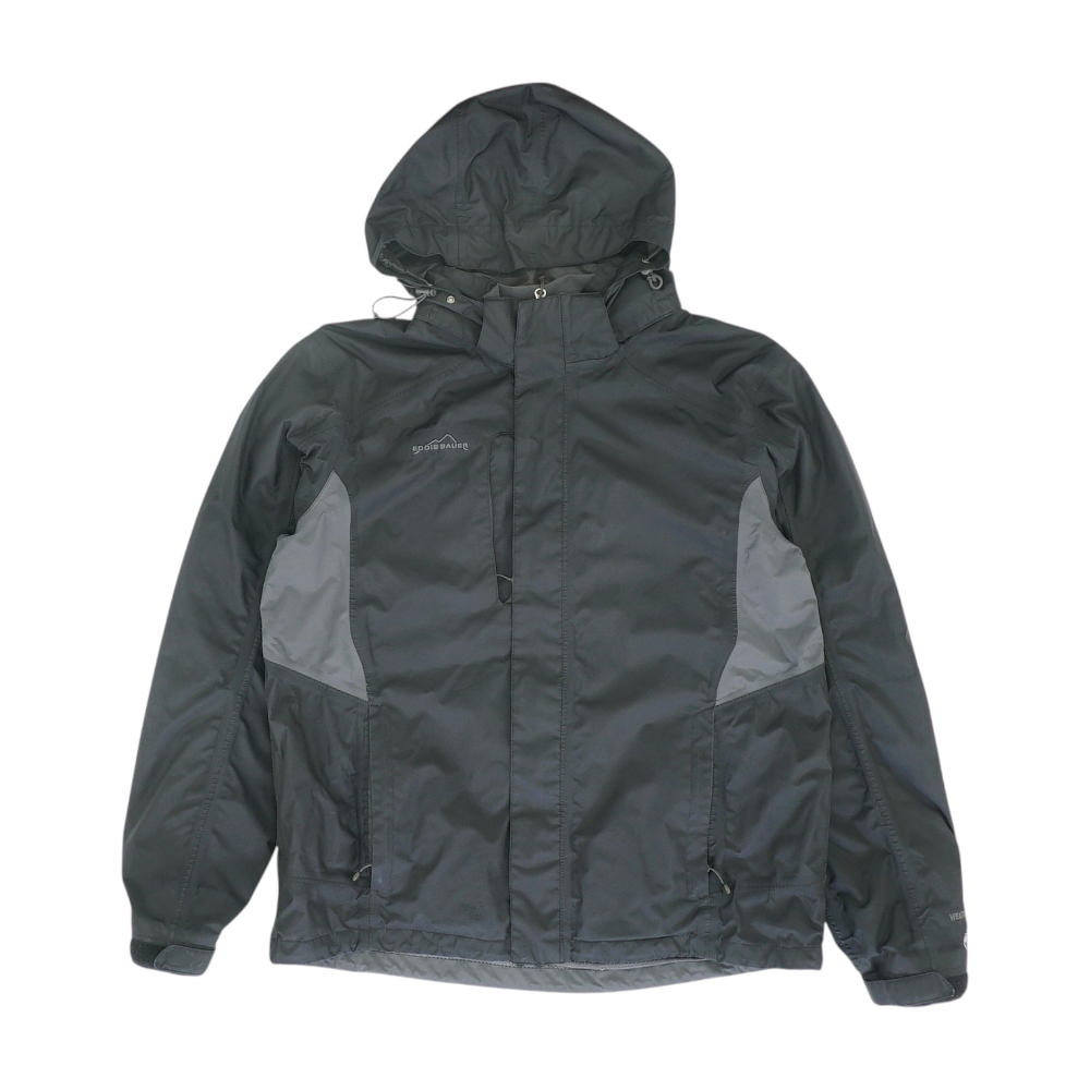 Black Solid Rain Jacket