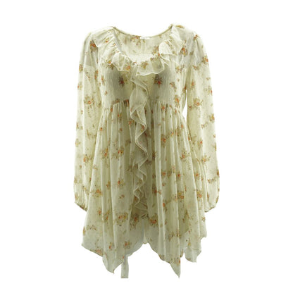 Ivory Floral Mini Dress