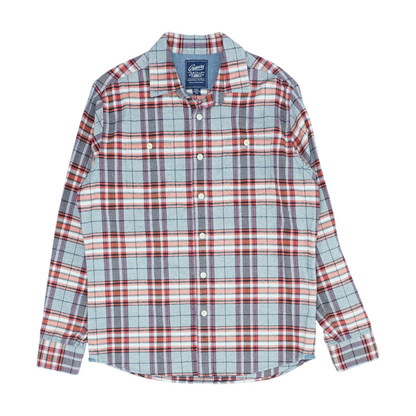 Gray Plaid Flannel Button Down