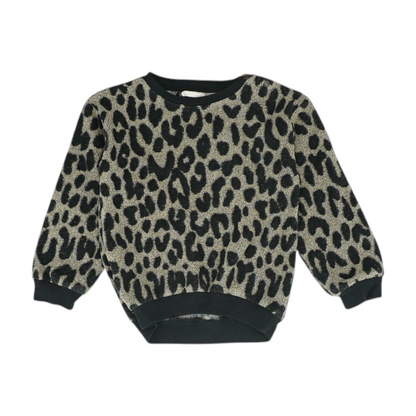 Beige Animal Print Sweatshirt Pullover