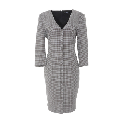 Gray Abstract Midi Dress