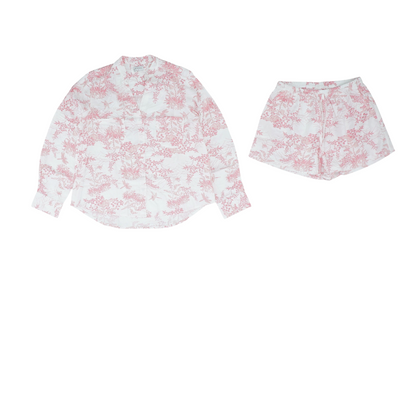 Pink Floral Pajama Set