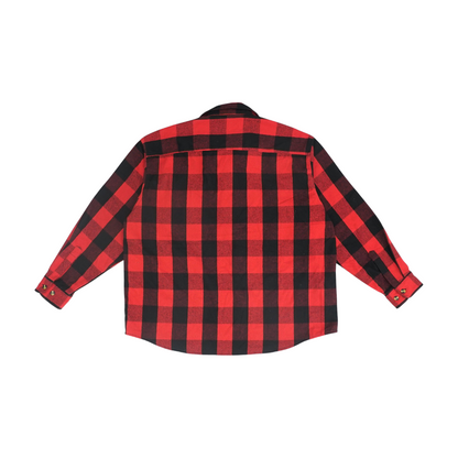 Red Check 1/4 Zip Pullover