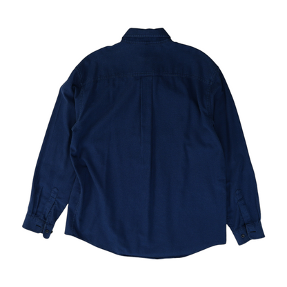 Blue Houndstooth Long Sleeve Button Down