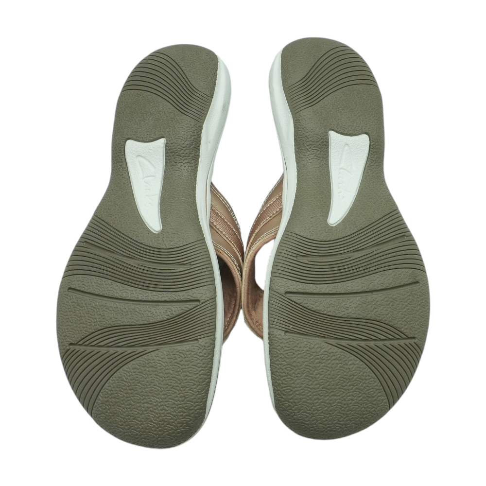 Rose Gold Flip-Flop Sandals