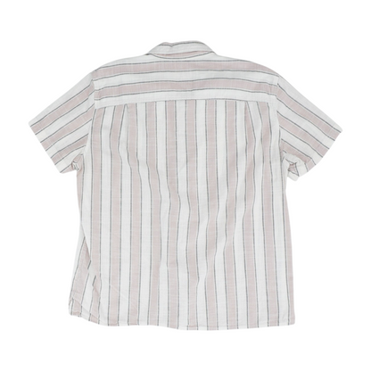 Pink Striped Short Sleeve Button Down