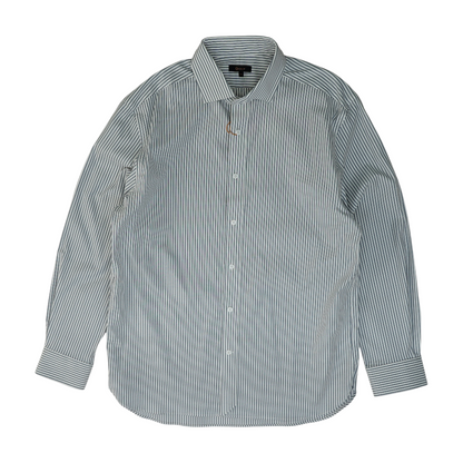 Gray Striped Long Sleeve Button Down