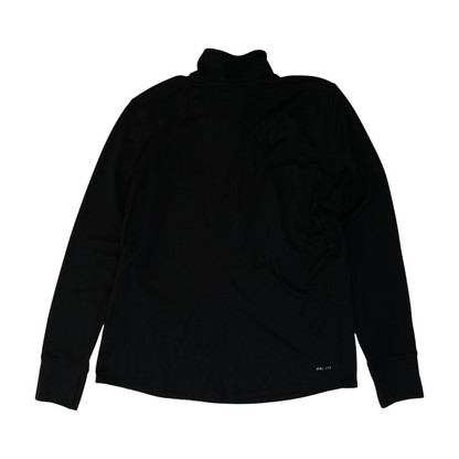 Black Solid 1/4 Zip Pullover