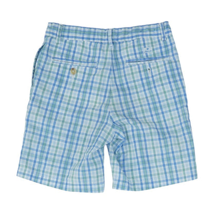 Blue Check Chino Shorts
