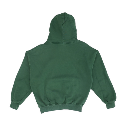 Green Solid Hoodie Pullover