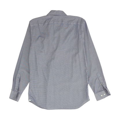 Blue Polka Dot Long Sleeve Button Down