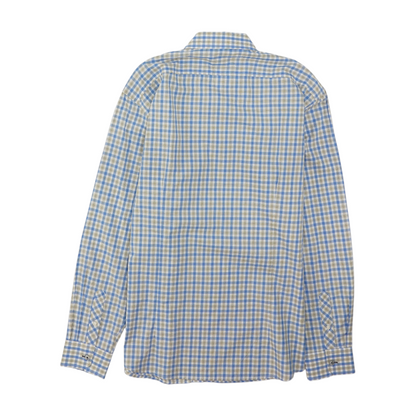 Blue Plaid Long Sleeve Button Down