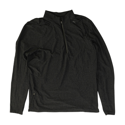 Gray Solid 1/4 Zip Pullover