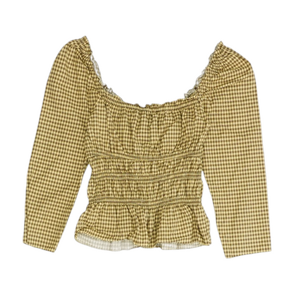 Tan Check Blouse