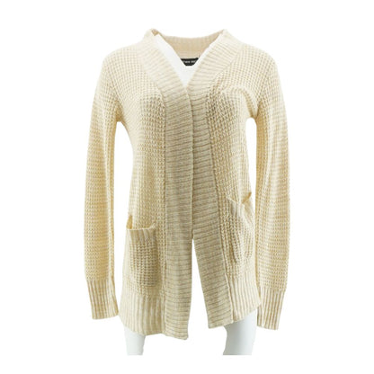 Tan Solid Cardigan Sweater