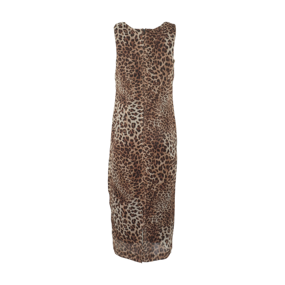 Brown Animal Print Skirt Set