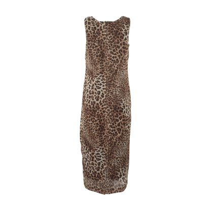 Brown Animal Print Skirt Set