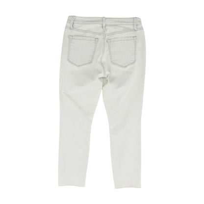 White Solid Skinny Leg Jeans