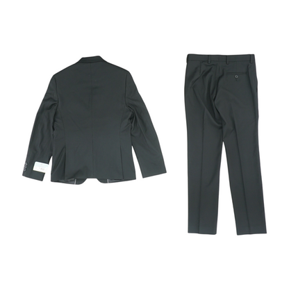 Black Solid 2pc Suit