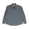 Blue Solid Long Sleeve Button Down