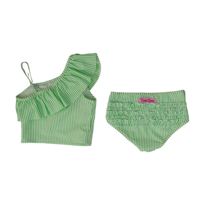 Green Striped Swim Set