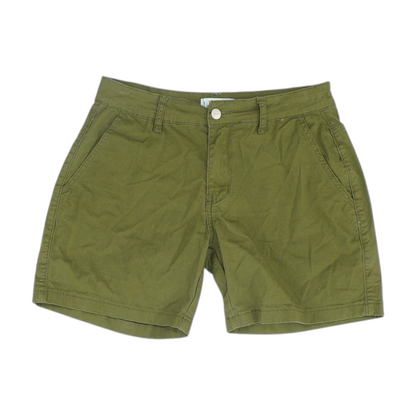 Green Solid Chino Shorts