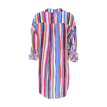 Multi Striped Midi Dress
